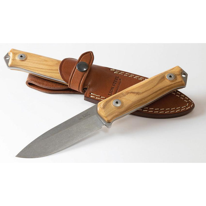 LionSTEEL B41 Bushcraft Olive Wood Sleipner Steel - Knives.mx