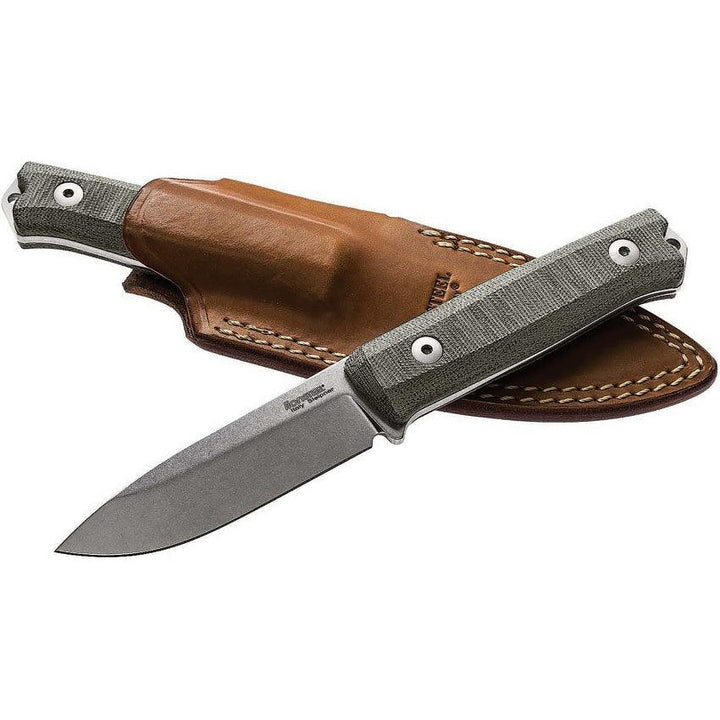 LionSTEEL Bushcraft B40 Green Micarta Stonewash Sleipner Steel - Knives.mx