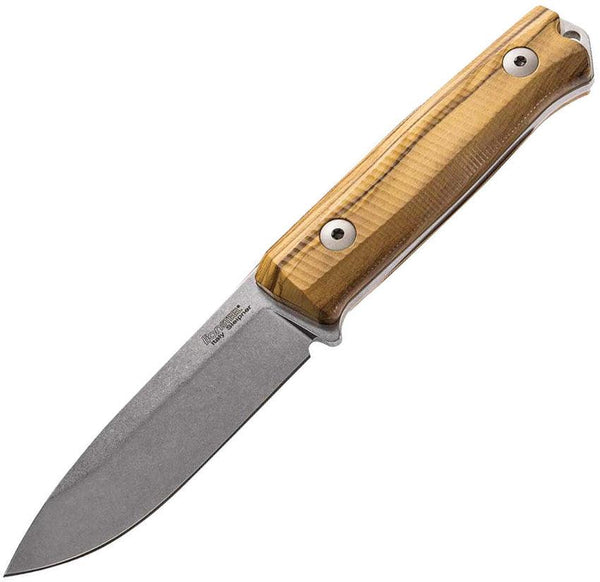 LionSTEEL Bushcraft B40 Olive Wood Stonewash Sleipner Steel - Knives.mx