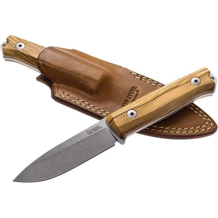 LionSTEEL Bushcraft B40 Olive Wood Stonewash Sleipner Steel - Knives.mx