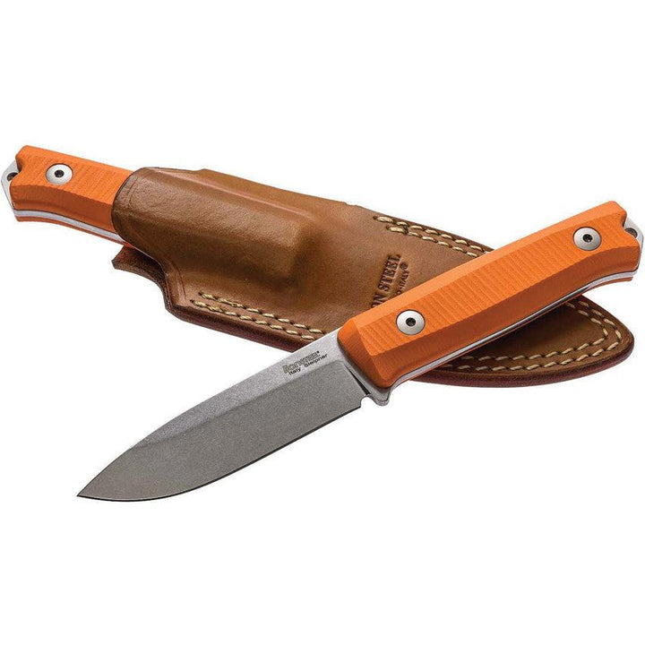 LionSTEEL Bushcraft B40 Orange Stonewash Sleipner Steel - Knives.mx