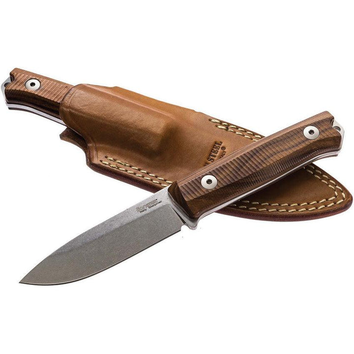 LionSTEEL Bushcraft B40 Santos Wood Stonewash Sleipner Steel - Knives.mx