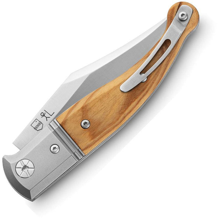 LionSTEEL Gitano Slip Joint Olive Wood Satin Clip Point Niolox Steel - Knives.mx