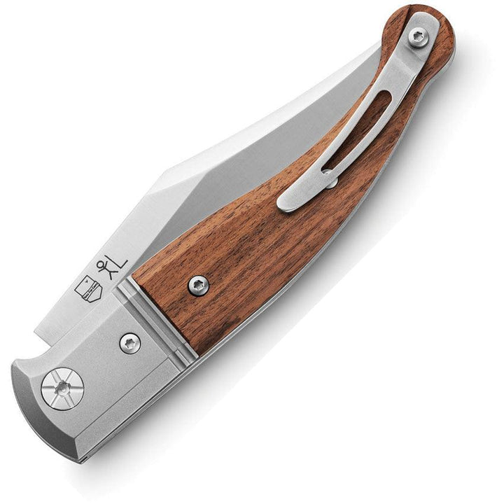 LionSTEEL Gitano Slip Joint Santos Wood Satin Clip Point Niolox Steel - Knives.mx