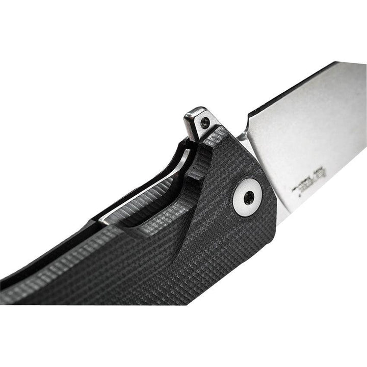 LionSTEEL KUR Linerlock Black G10 Stonewash Sleipner Steel - Knives.mx