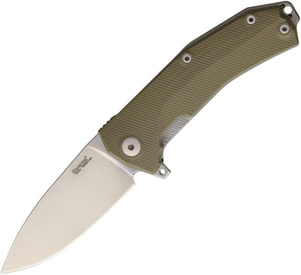 LionSTEEL KUR Linerlock Green G10 Stonewash Sleipner Steel - Knives.mx