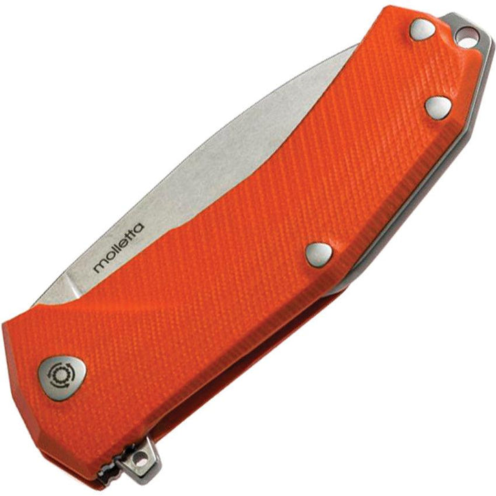 LionSTEEL KUR Linerlock Orange G10 Stonewash Sleipner Steel - Knives.mx