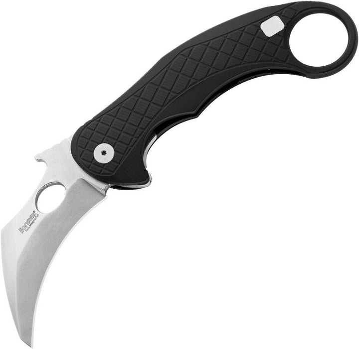 LionSTEEL L.E.ONE Karambit Framelock Black Aluminum Satin CPM MagnaCut - Knives.mx