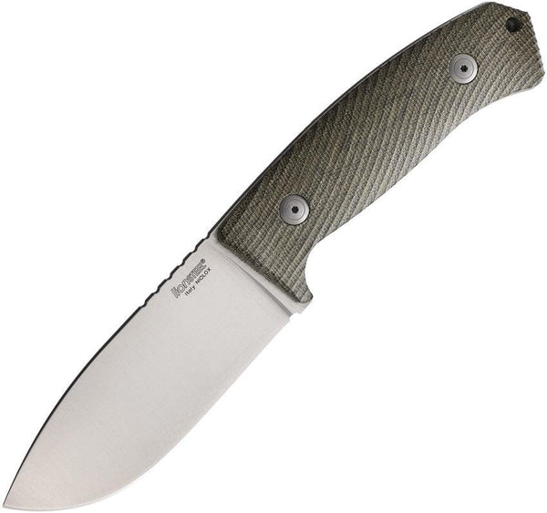 LionSTEEL M3 Fixed Blade Green Canvas Micarta Satin Niolox - Knives.mx