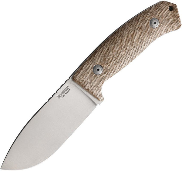 LionSTEEL M3 Fixed Blade Natural Canvas Micarta Satin Niolox - Knives.mx