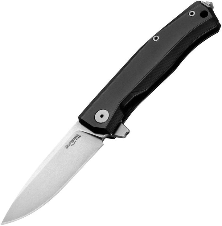 LionSTEEL Myto Framelock Black Aluminum Satin Bohler M390 - Knives.mx