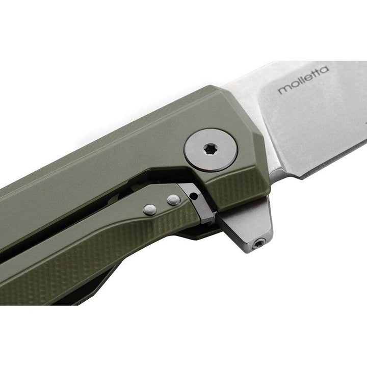 LionSTEEL Myto Framelock Green Aluminum Satin Bohler M390 - Knives.mx