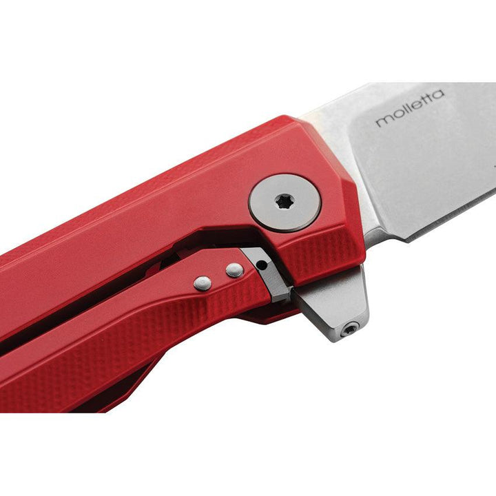 LionSTEEL Myto Framelock Red Aluminum Satin Bohler M390 - Knives.mx