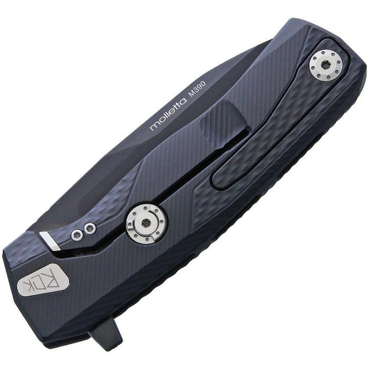 LionSTEEL ROK Framelock Blackout Aluminum Bohler M390 - Knives.mx