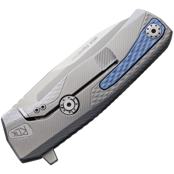 LionSTEEL ROK Framelock Gray Sculpted Titanium Satin Bohler M390 - Knives.mx