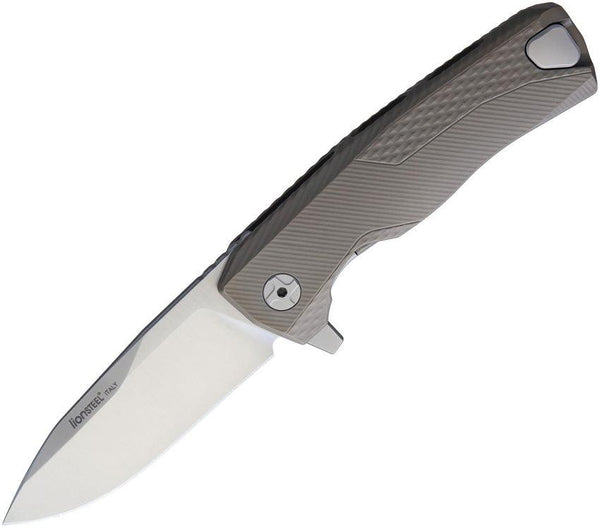 LionSTEEL ROK Titanium Linerlock Bronze Titanium Satin Bohler M390 - Knives.mx