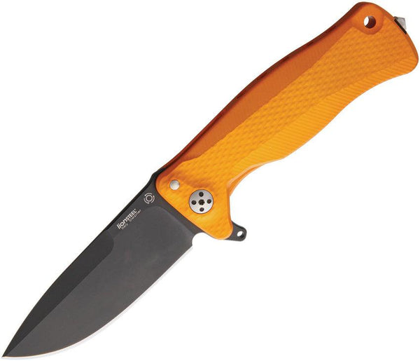 LionSTEEL SR11 Framelock Orange Aluminum Black Oxide Sleipner Steel - Knives.mx