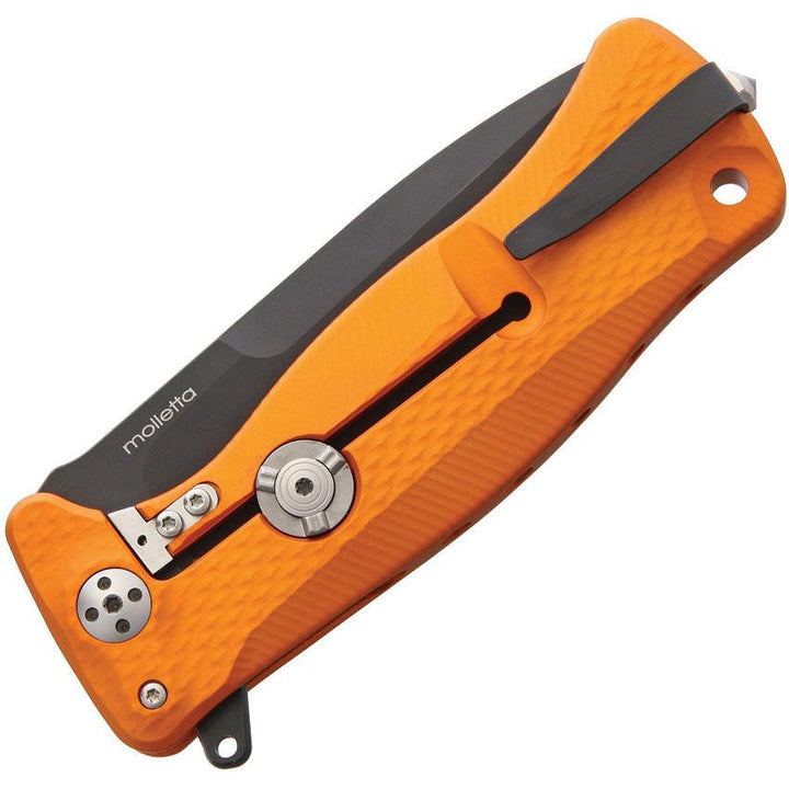 LionSTEEL SR11 Framelock Orange Aluminum Black Oxide Sleipner Steel - Knives.mx