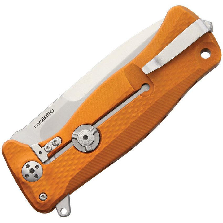 LionSTEEL SR11 Framelock Orange Aluminum Satin Sleipner Steel - Knives.mx