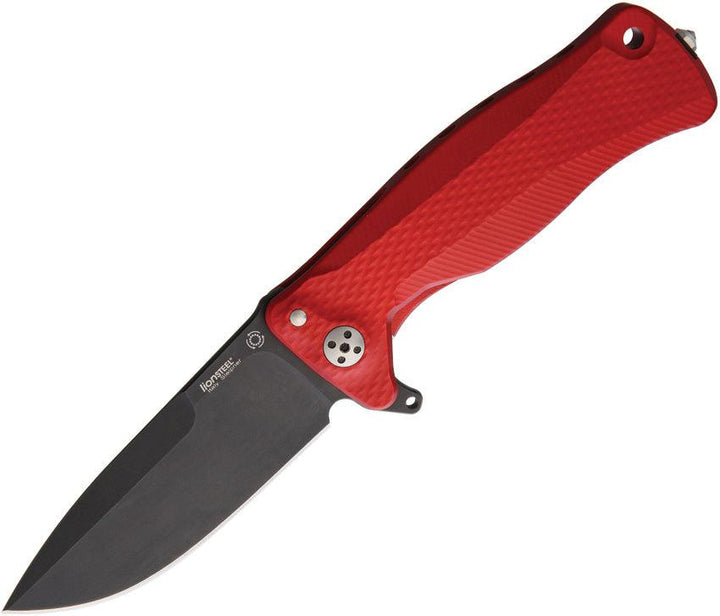 LionSTEEL SR11 Framelock Red Aluminum Black Oxide Sleipner Steel - Knives.mx