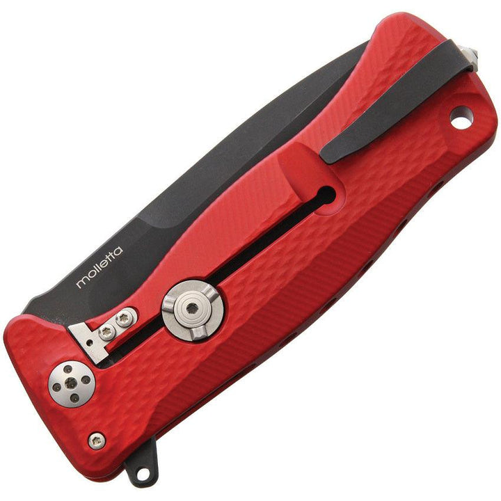 LionSTEEL SR11 Framelock Red Aluminum Black Oxide Sleipner Steel - Knives.mx