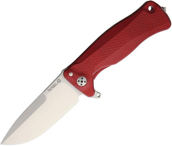 LionSTEEL SR11 Framelock Red Aluminum Satin Sleipner Steel - Knives.mx