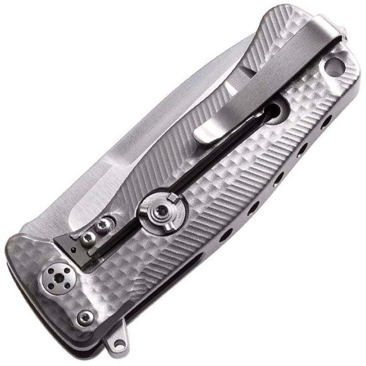 LionSTEEL SR22 Framelock Titanium Gray Textured Titanium Satin Sleipner - Knives.mx