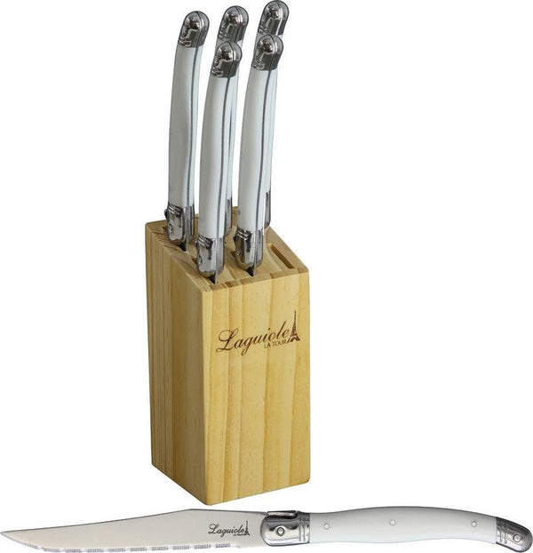 Luxury Steak Knife Set White - Knives.mx