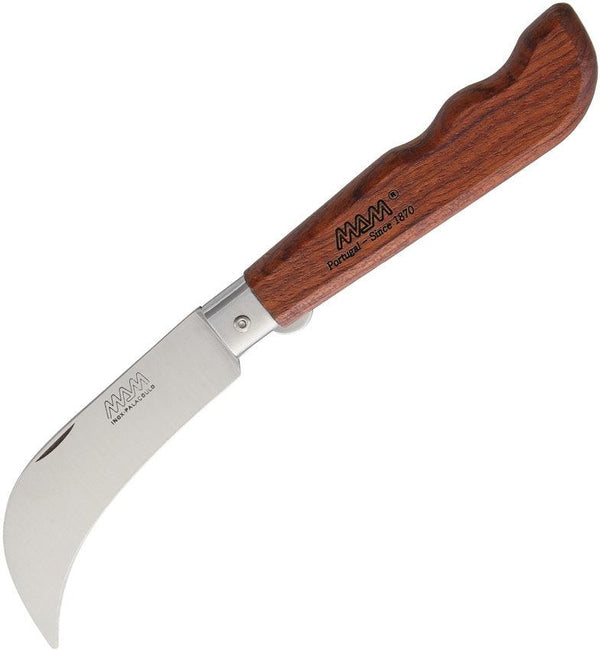 MAM Grape Harvesting Knife Brown Beech Wood Stainless Blade - Knives.mx