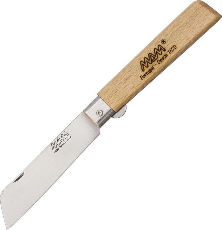 MAM Medium Linerlock Beech Wood Sheepsfoot Stainless Blade - Knives.mx