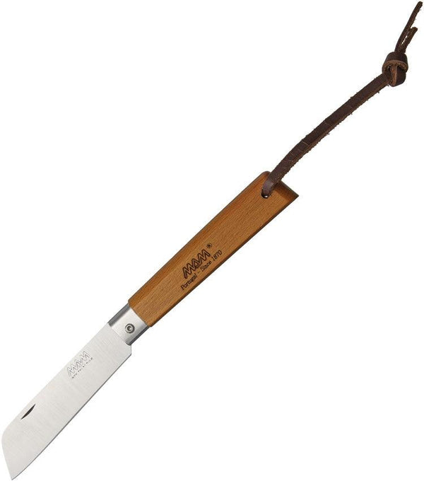 MAM Operario Linerlock Brown Beech Wood Sheepsfoot Stainless Blade - Knives.mx