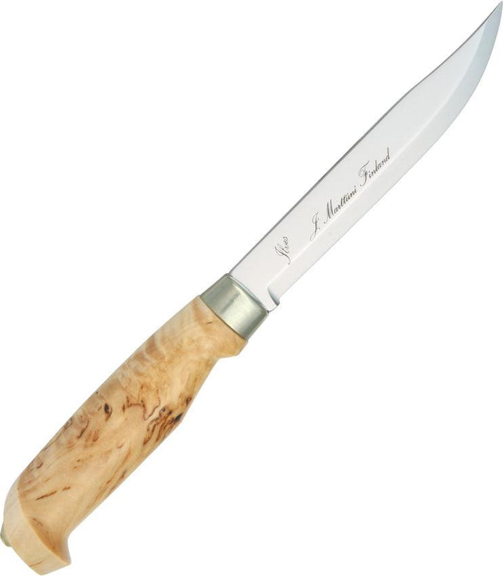 Marttiini Lynx Knife 139 Curly Birch Stainless Steel - Knives.mx