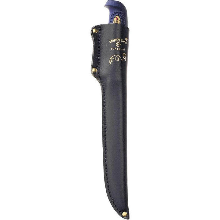 Marttiini Martef Fillet Blue Rubber w/Leather Sheath - Knives.mx