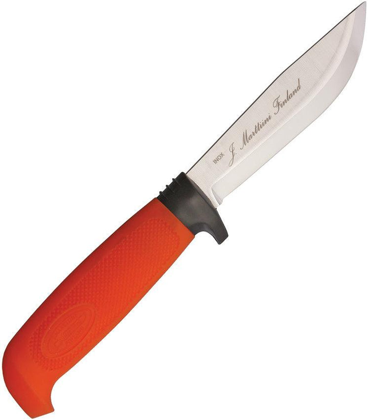 Marttiini Skinner Orange Textured Rubber Stainless Blade - Knives.mx