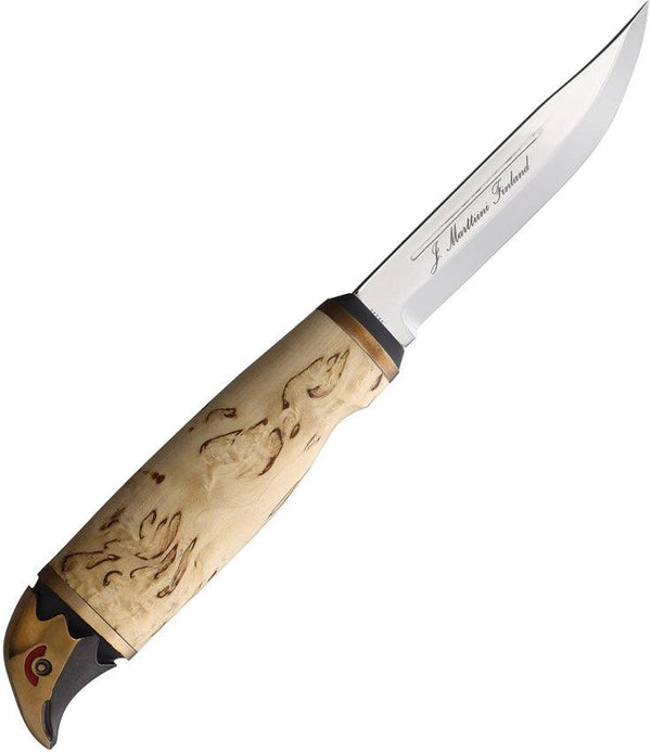 Marttiini Wood Grouse Fixed Blade Waxed Curly Birch 1.4034 Stainless - Knives.mx