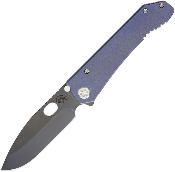 Medford 187 DP Framelock Blue Anodized Aluminum Black PVD Coated D2 - Knives.mx