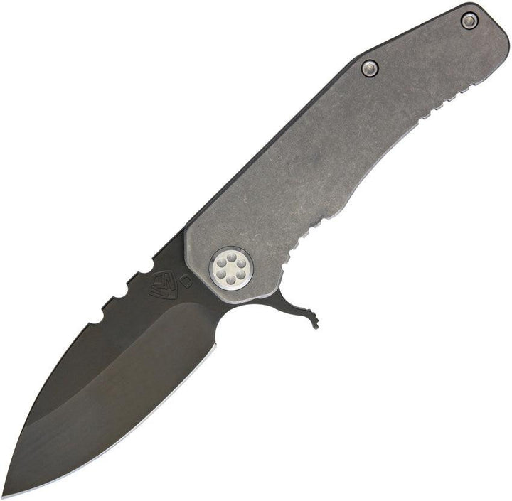 Medford 187F Framelock Tumbled Black PVD Coated D2 - Knives.mx