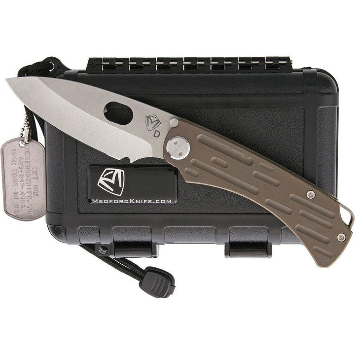 Medford Colonial Titanium Framelock Bronze Anodized Titanium D2 Steel - Knives.mx