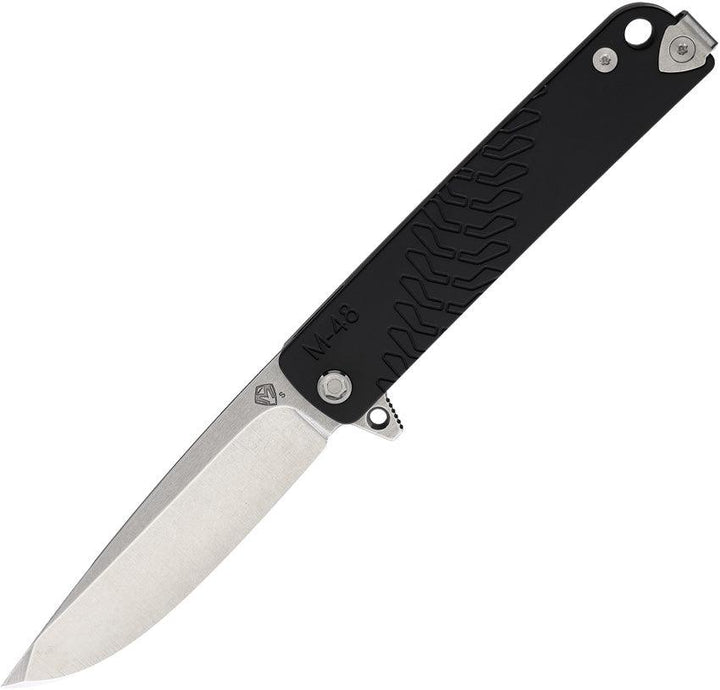 Medford M-48 Framelock Black Tumbled Aluminum Stonewash S35VN - Knives.mx