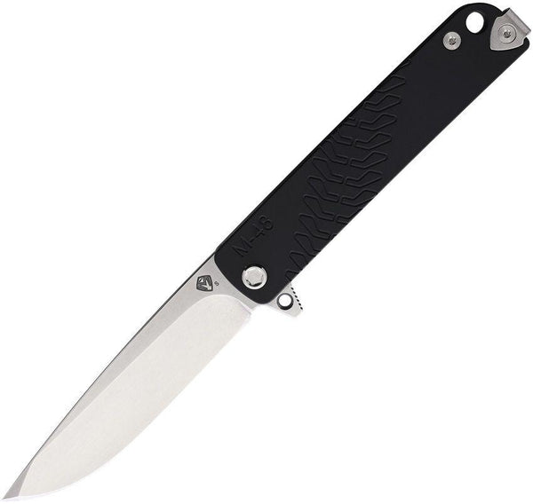 Medford M-48 Framelock S35VN Black Aluminum Tumbled S35VN - Knives.mx