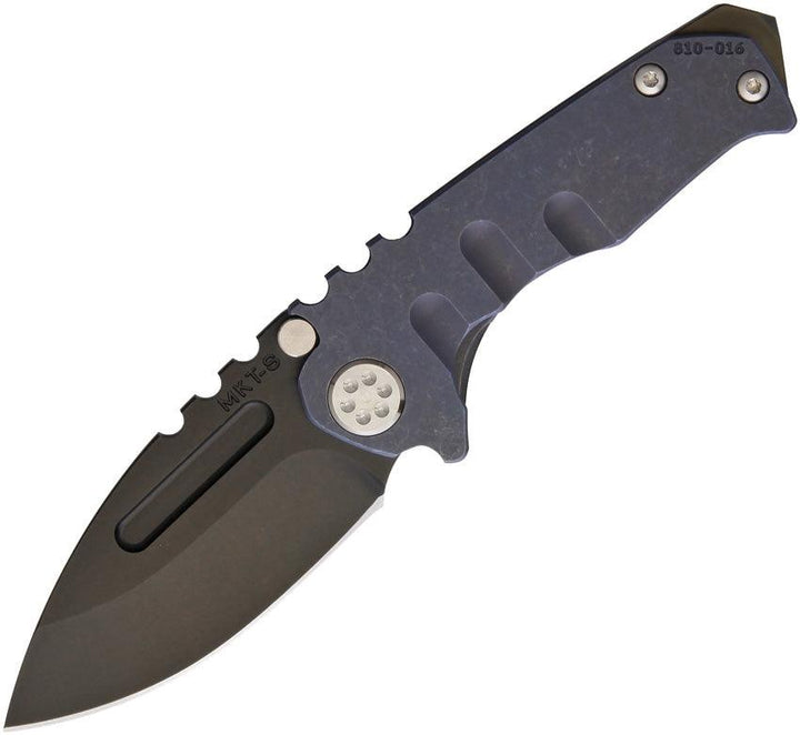 Medford Micro Praetorian Framelock Blue Anodized Titanium PVD Coated S35VN - Knives.mx