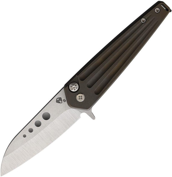 Medford Nosferatu Framelock Bronze Tumbled Titanium Satin S35VN - Knives.mx