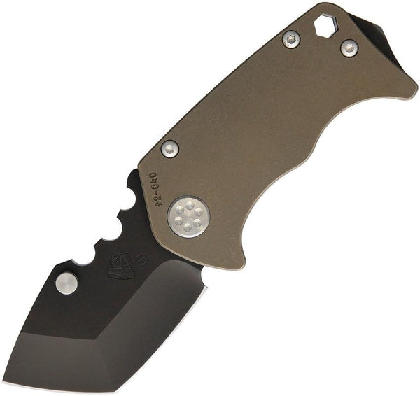 Medford Panzer Framelock Bronze Anodized Titanium Black PVD S35VN - Knives.mx