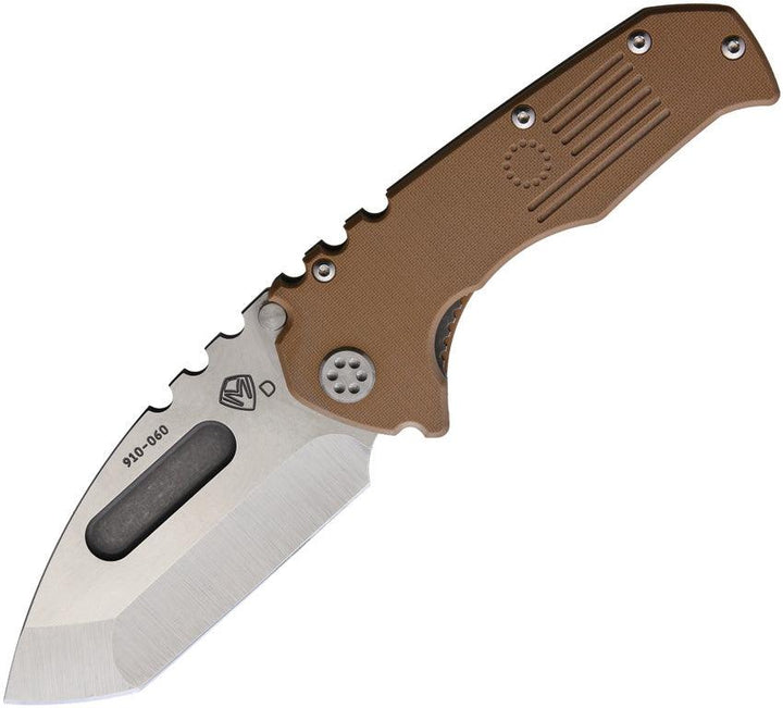 Medford Praetorian Linerlock Coyote Tan G10 D2 - Knives.mx