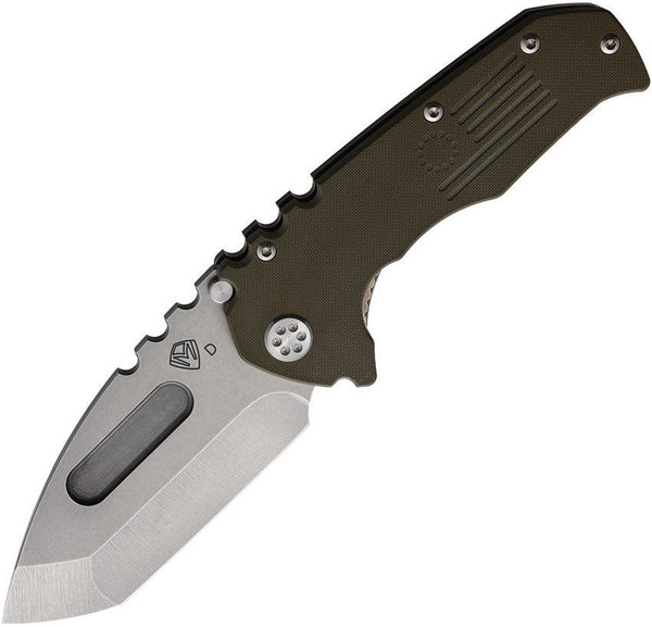 Medford Praetorian Linerlock OD Green G10 Tumbled Tanto D2 - Knives.mx