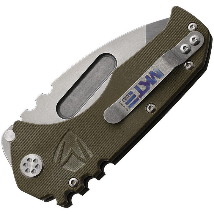 Medford Praetorian Linerlock OD Green G10 Tumbled Tanto D2 - Knives.mx