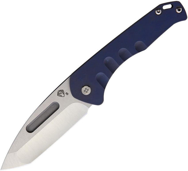 Medford Praetorian Slim Framelock Blue Anodized Titanium S35VN - Knives.mx