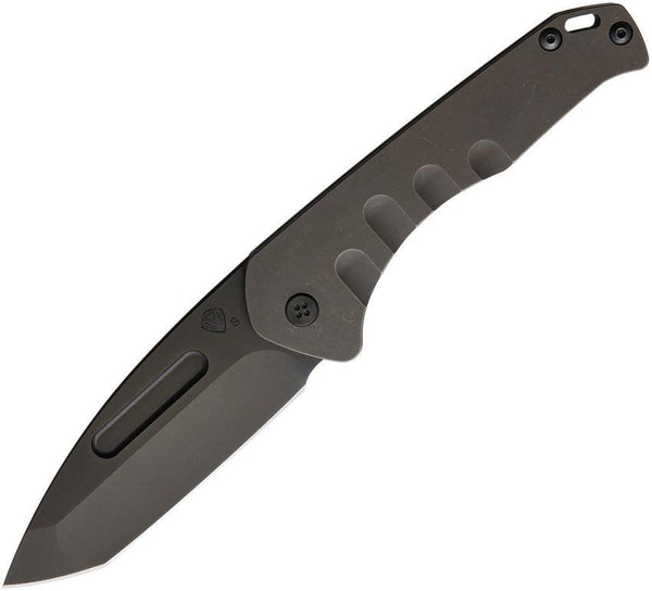 Medford Praetorian Slim Framelock Bronze Anodized Titanium Black PVD S35VN - Knives.mx