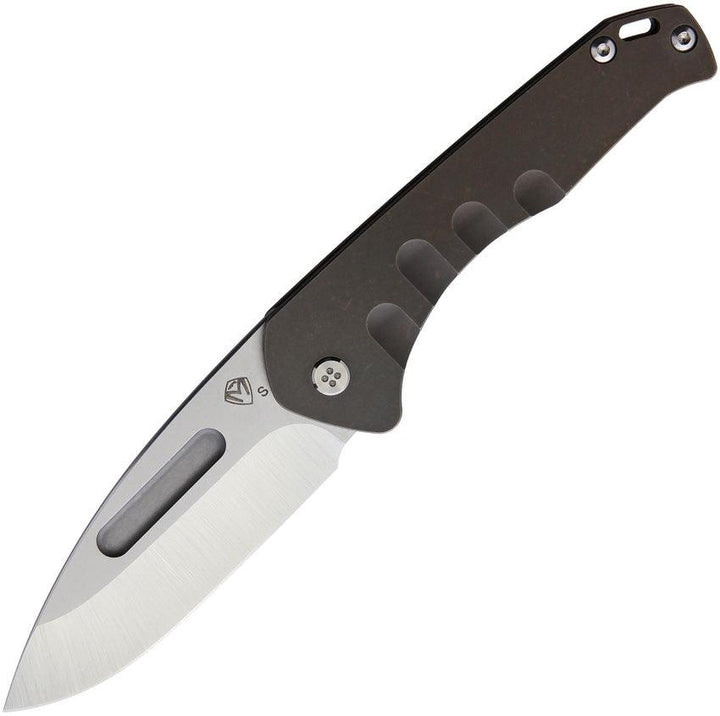 Medford Praetorian Slim Framelock Bronze Anodized Titanium Tumbled S35VN - Knives.mx