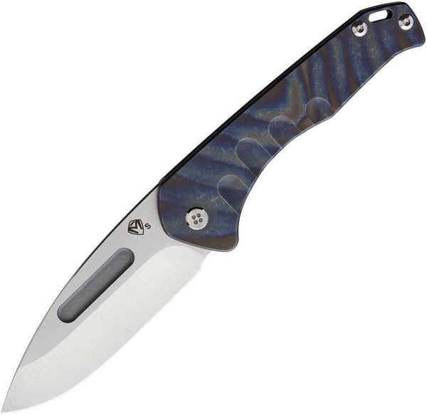 Medford Praetorian Slim Framelock Flame Anodized Titanium Tumbled S35VN - Knives.mx